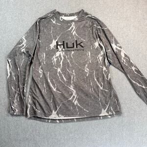 Huk Pursuit Performance Long Sleeve Crew Volcanic Ash XL